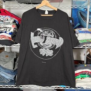Vintage Lynyrd Skynyrd 1992 Tour T Shirt Black Cotton Mens X Large EARLY DRY ROT